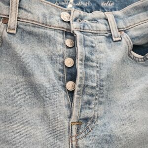 7 For All Mankind Light Blue Button-Fly Jeans
